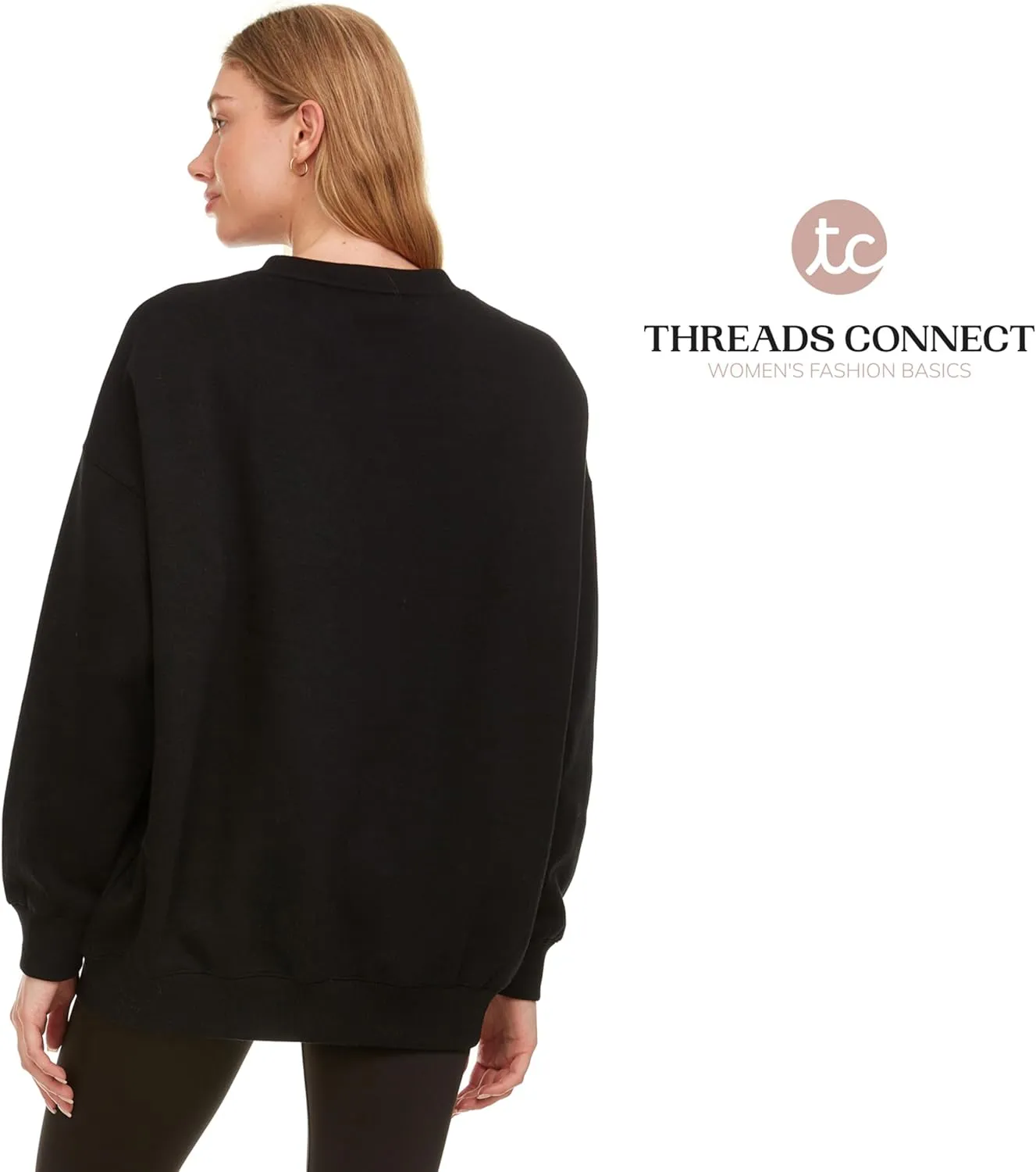 Oversized Sweatshirt for Women ?C Crewneck Fleece Pullover Soft Trendy Sweatshirt