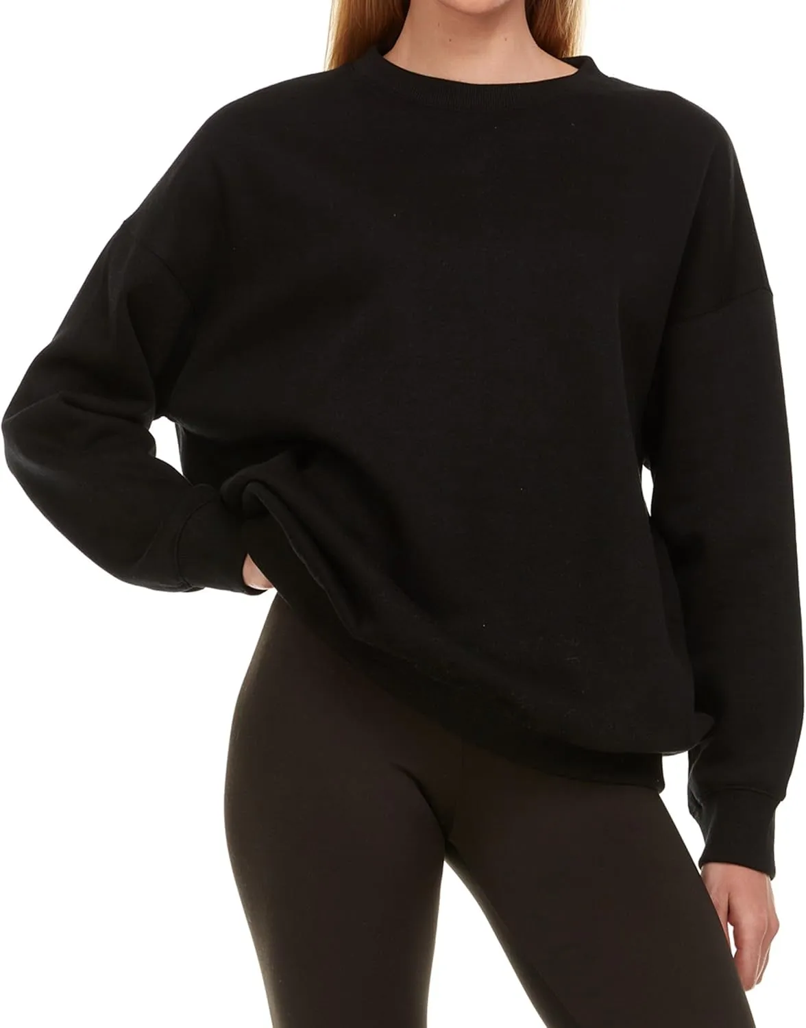 Oversized Sweatshirt for Women ?C Crewneck Fleece Pullover Soft Trendy Sweatshirt