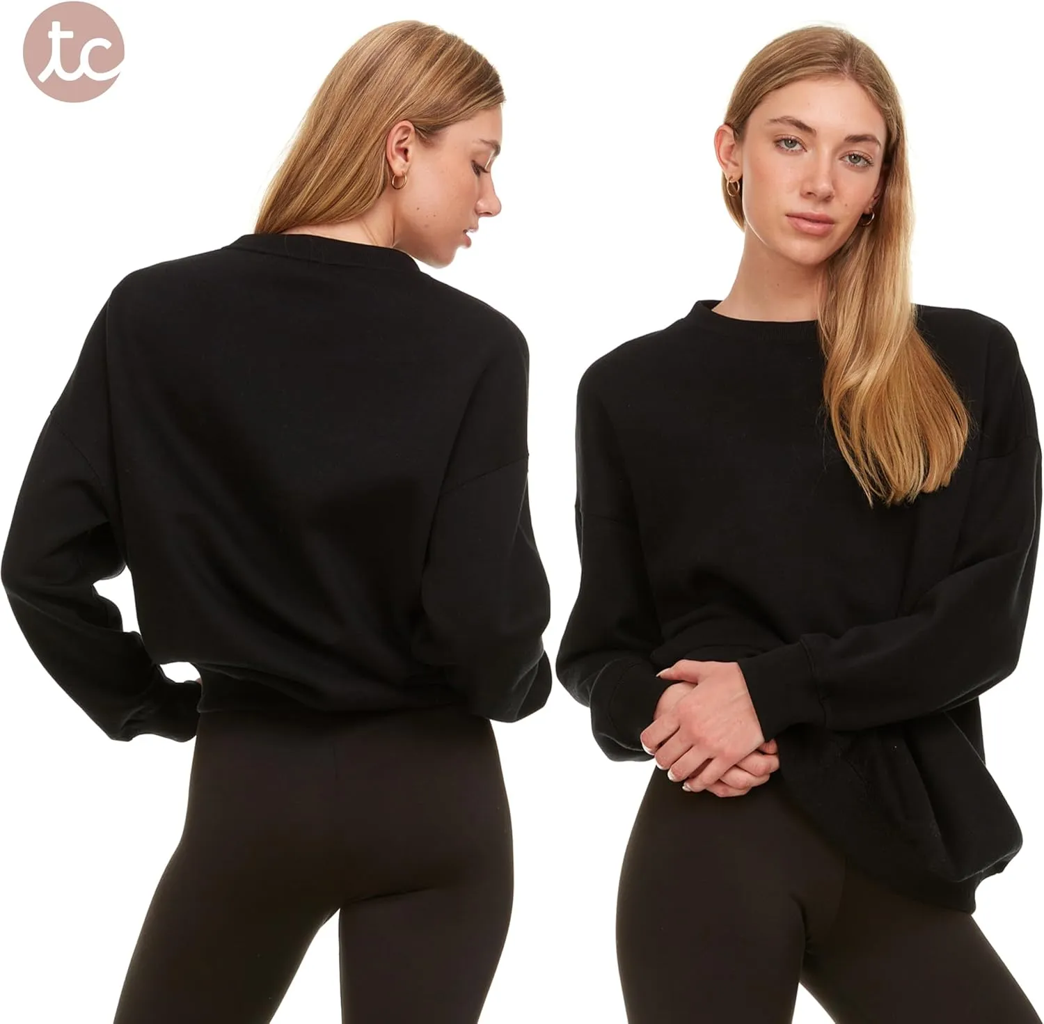 Oversized Sweatshirt for Women ?C Crewneck Fleece Pullover Soft Trendy Sweatshirt