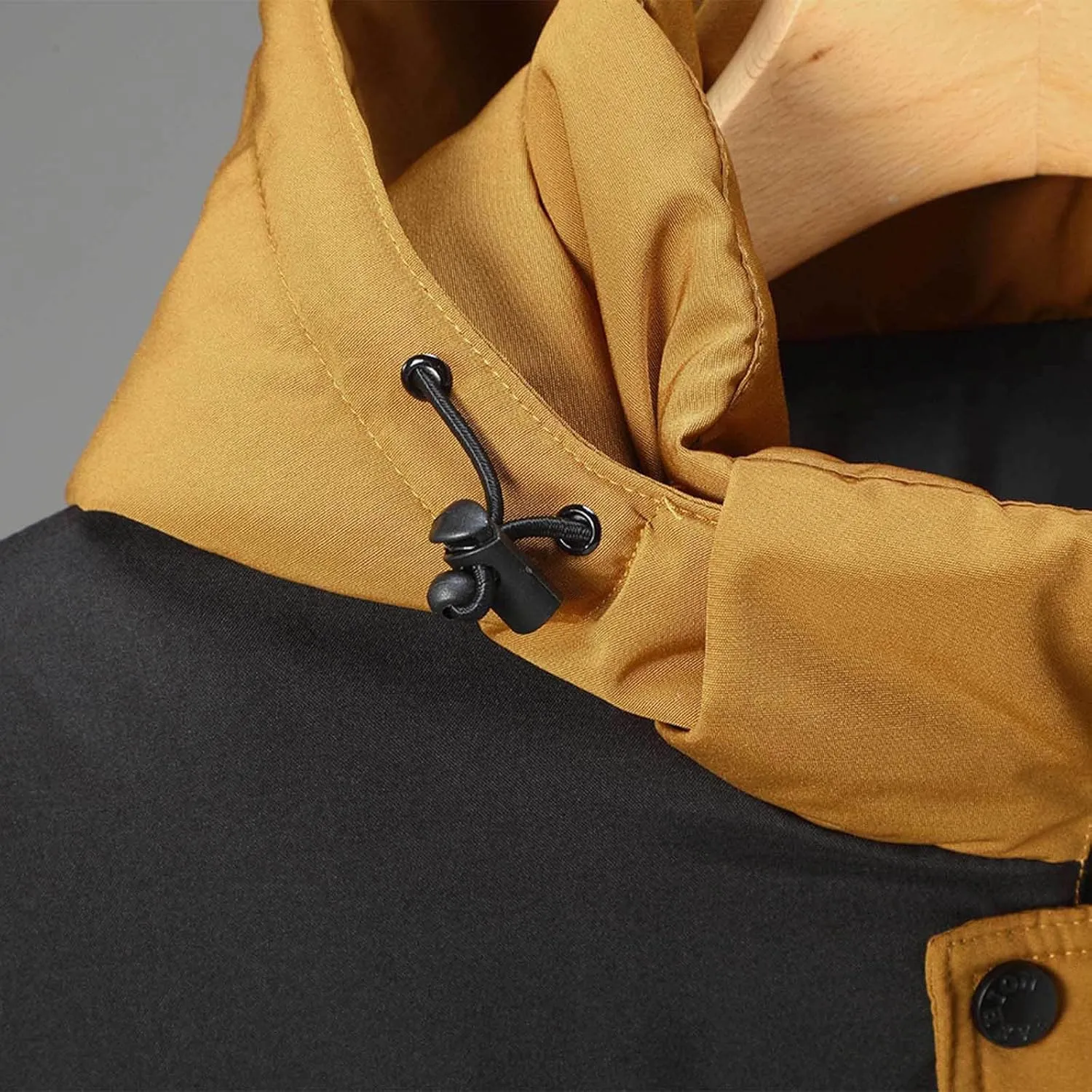 Parka Jacket Men Windproof Puffer Jacket Hooded Down Coat Plus Size Ski Jacket Padded Quilted Jacket Warm Winter Coats