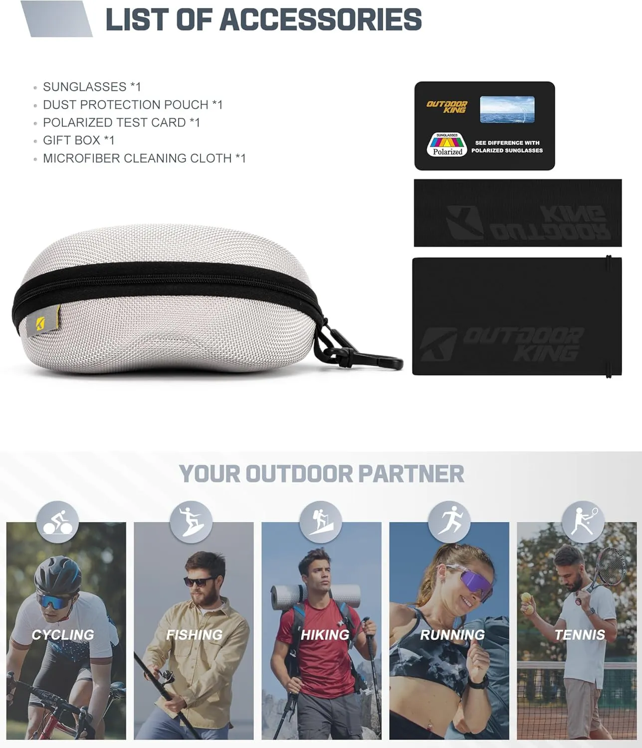 Polarized-Sunglasses-Men Sports Sun-Glasses Mens-Sunglasses: UV400 Protection for Cycling Fishing Golf