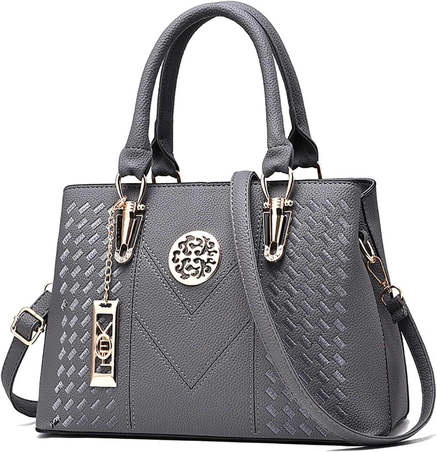 PORT&LOTUS Womens Top-handle Leather Handbags Totes Purses for Women Satchel Shoulder Bag for Ladies