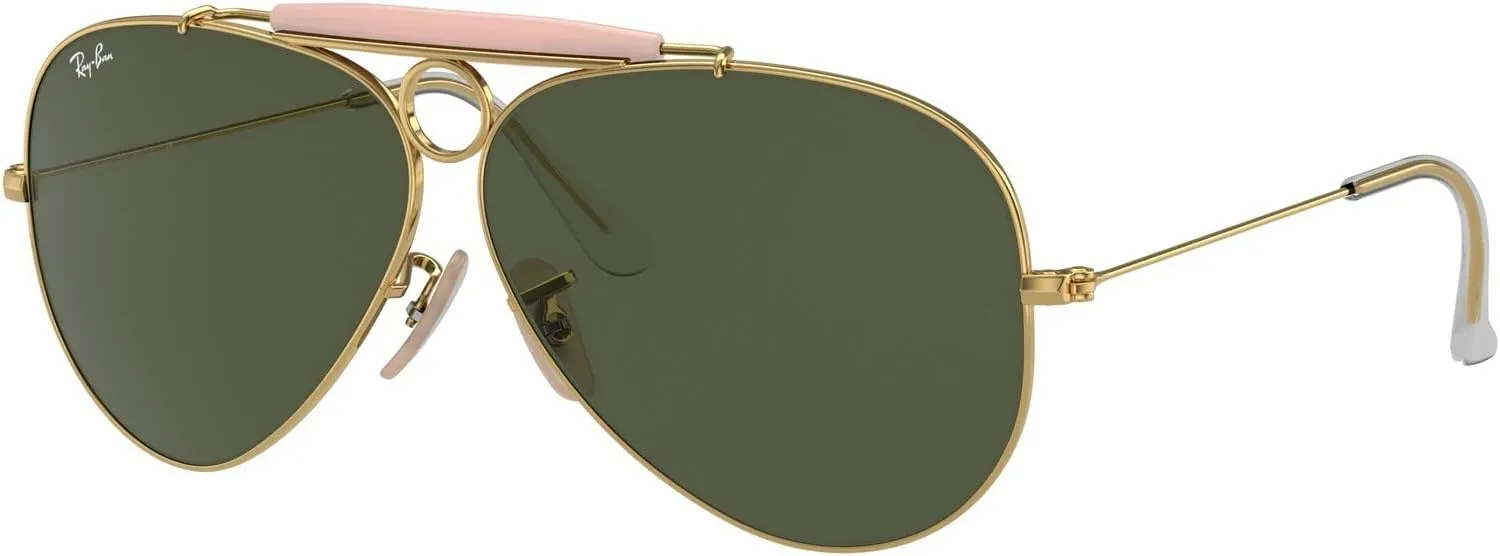 Ray-Ban Rb3138 Shooter, Gold Frame/Green G-15xlt Lens, 58 mm