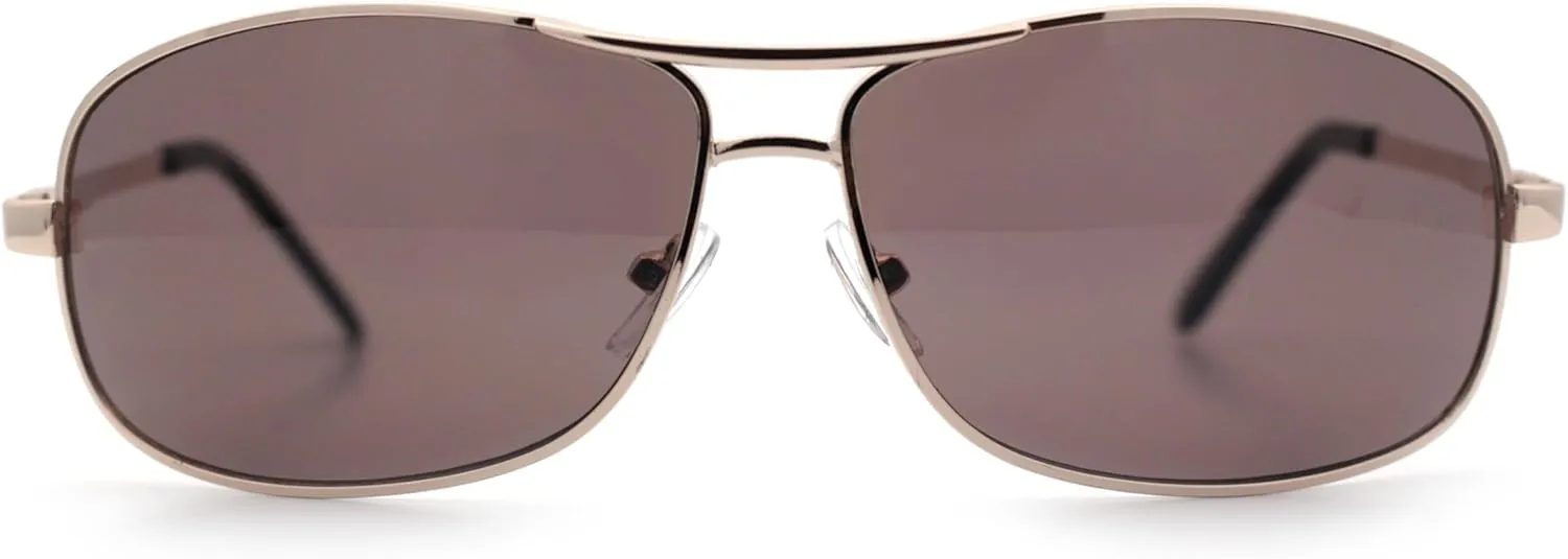 SA106 Mens Classic Air Force Officer Agent Metal Rim Cop Sunglasses