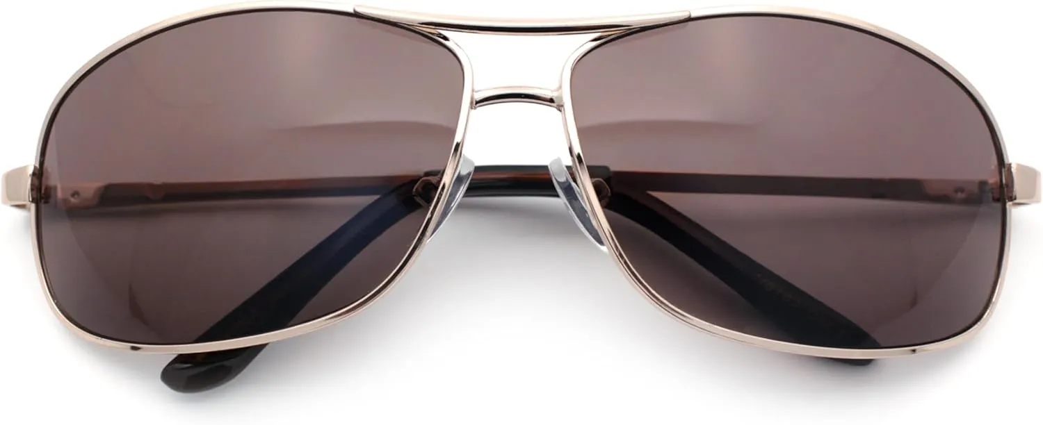 SA106 Mens Classic Air Force Officer Agent Metal Rim Cop Sunglasses