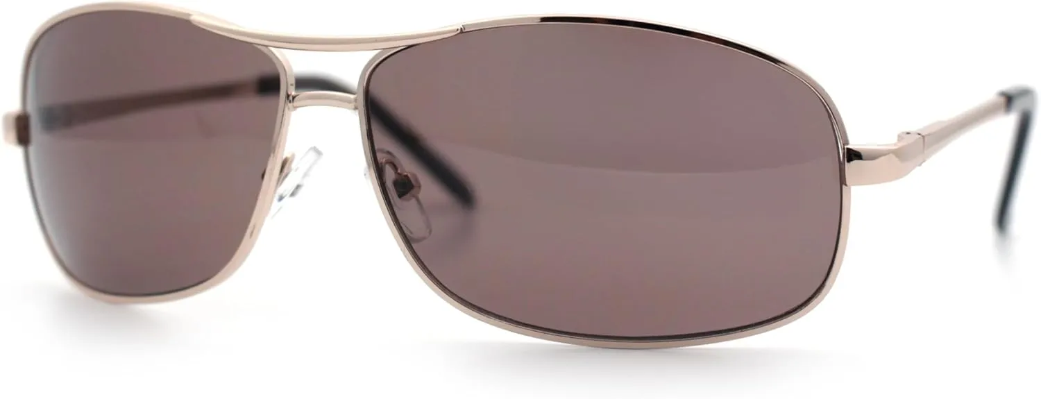 SA106 Mens Classic Air Force Officer Agent Metal Rim Cop Sunglasses