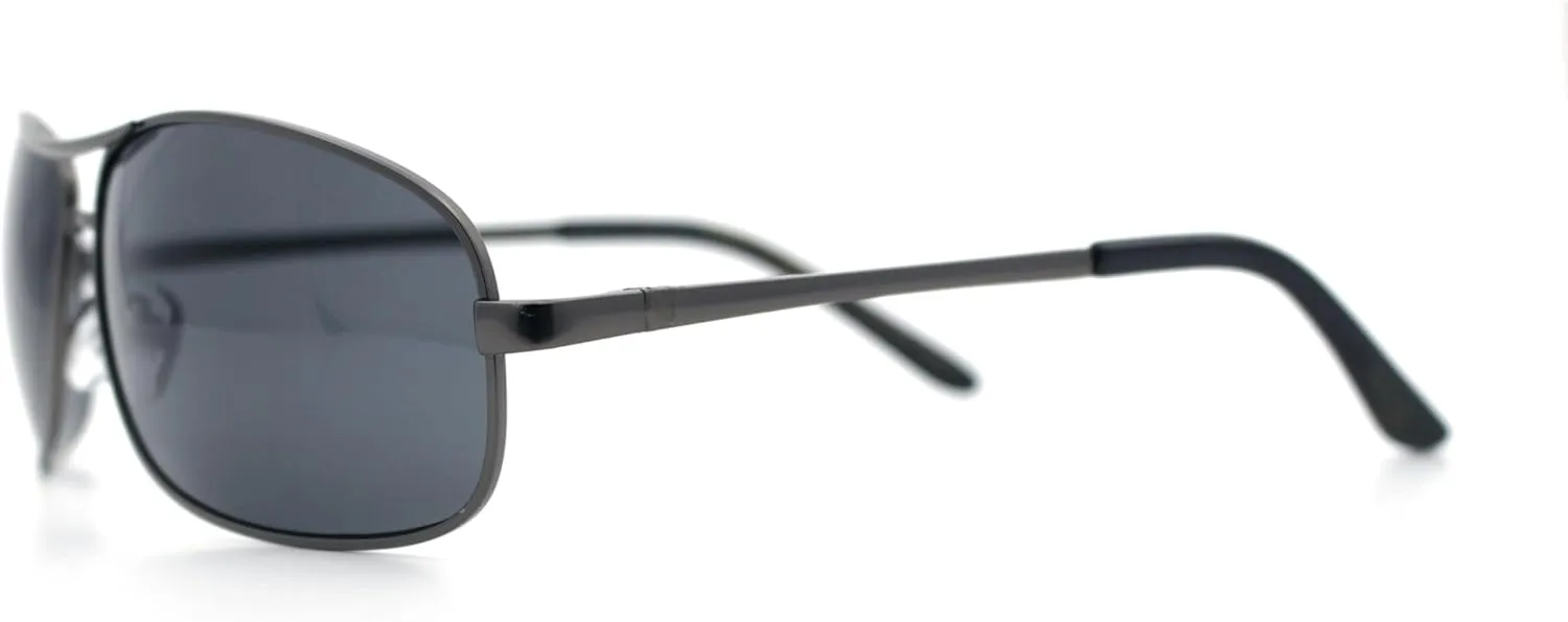 SA106 Mens Classic Air Force Officer Agent Metal Rim Cop Sunglasses