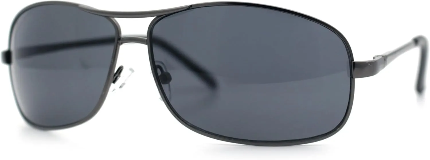 SA106 Mens Classic Air Force Officer Agent Metal Rim Cop Sunglasses