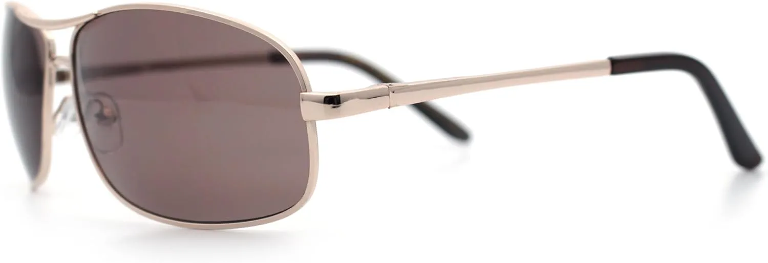 SA106 Mens Classic Air Force Officer Agent Metal Rim Cop Sunglasses