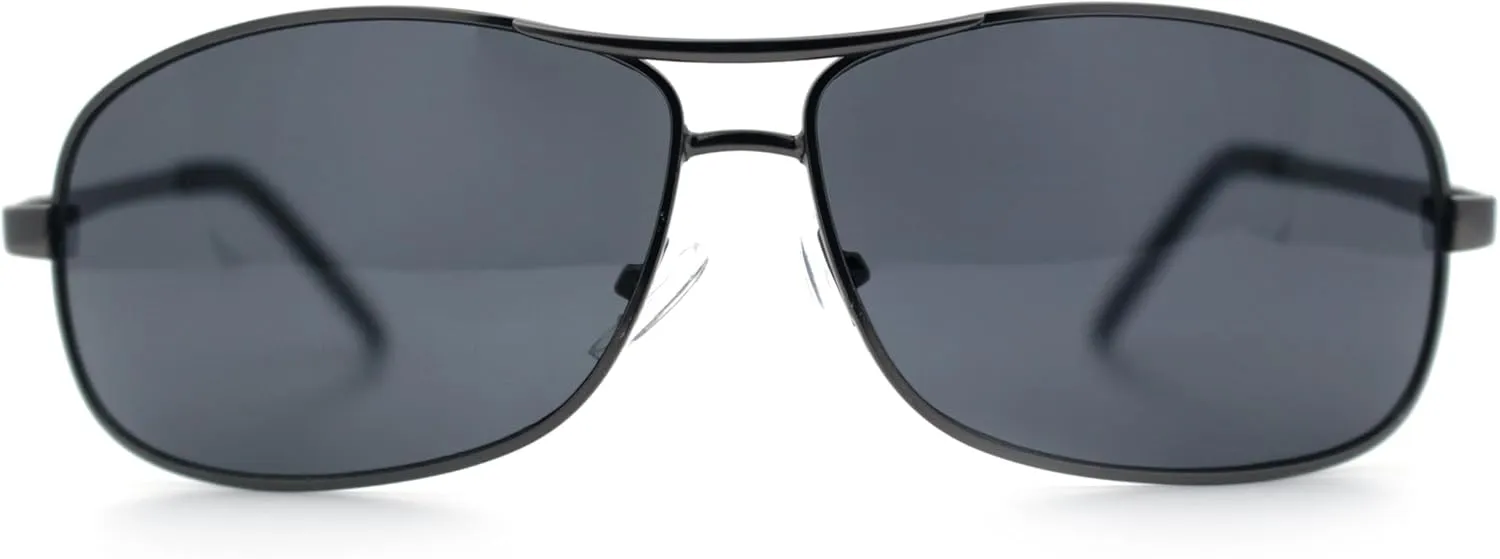SA106 Mens Classic Air Force Officer Agent Metal Rim Cop Sunglasses