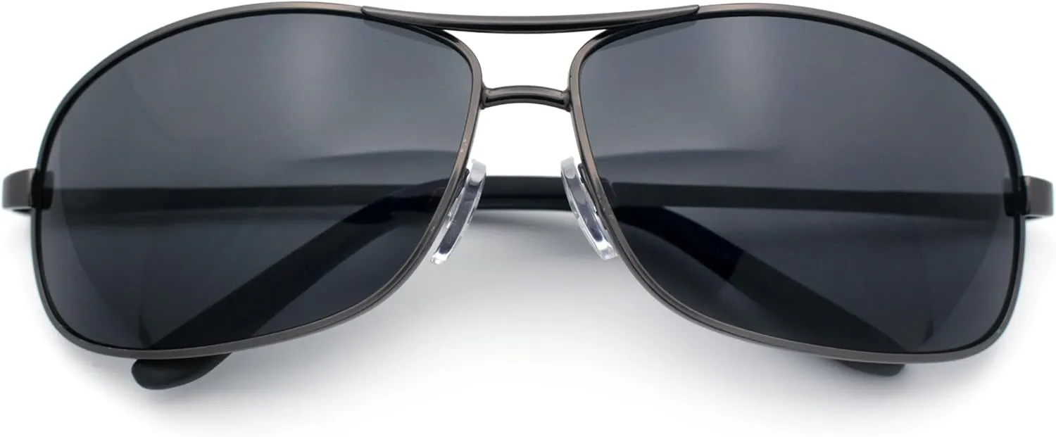 SA106 Mens Classic Air Force Officer Agent Metal Rim Cop Sunglasses
