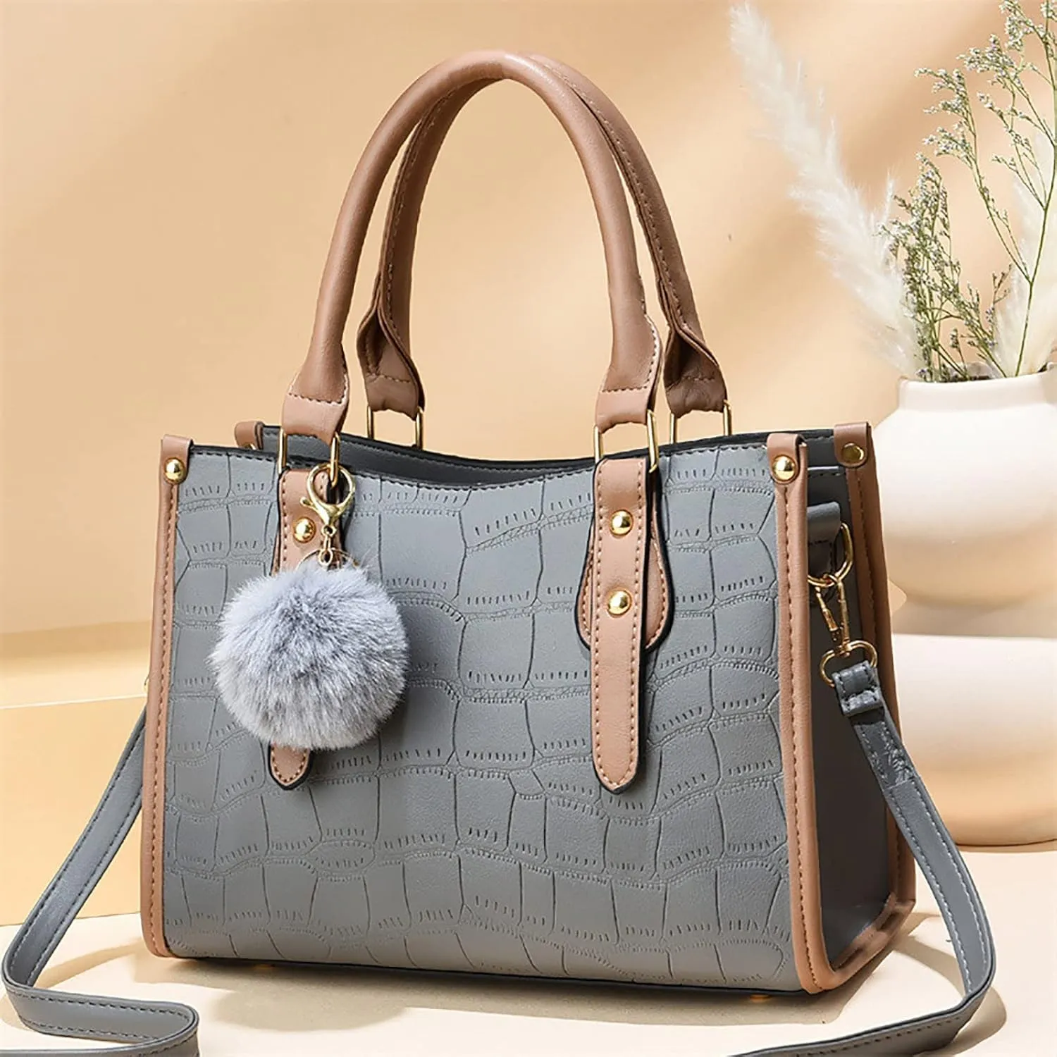Shoulder Bag for Women Womens Fashion Tote Bag Handbags Ladies Purse Satchel Shoulder Bags Tote Leather Bag