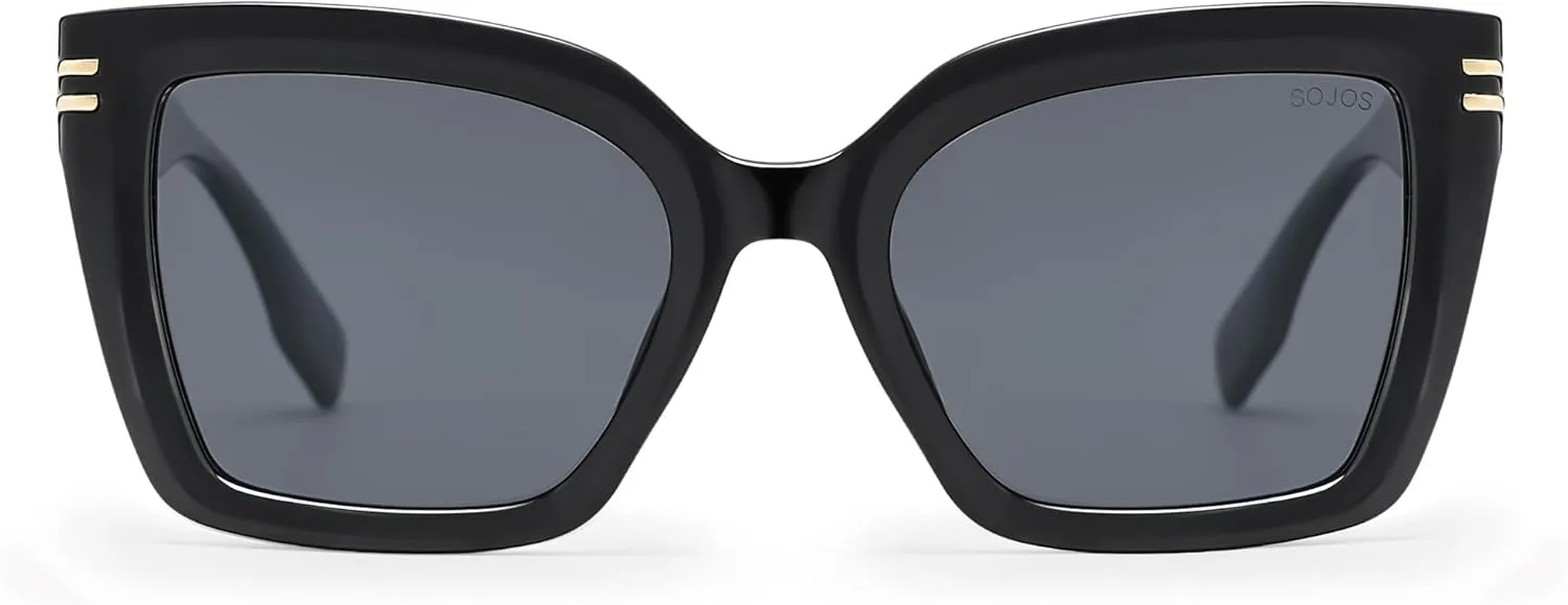 SOJOS Retro Oversized Polarized Cat Eye Sunglasses Womens Vintage Shades Trendy Stylish Sunnies SJ2291