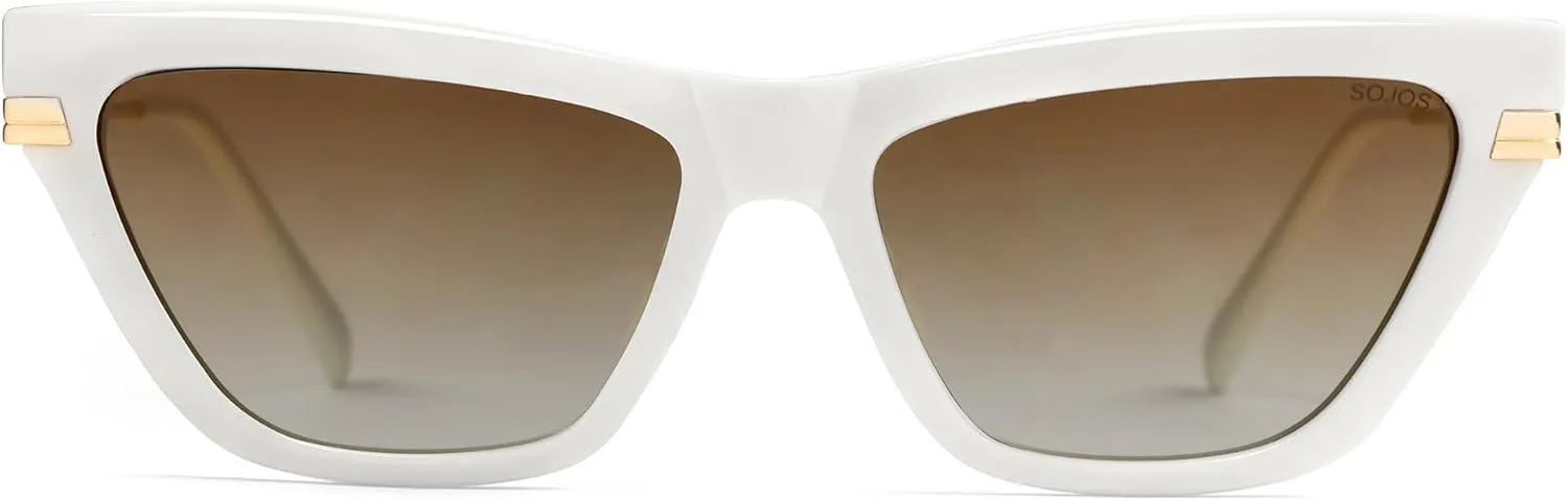 SOJOS Retro Small Polarized Cat Eye Sunglasses Womens Vintage Shades Trendy Stylish Sunnies SJ2361