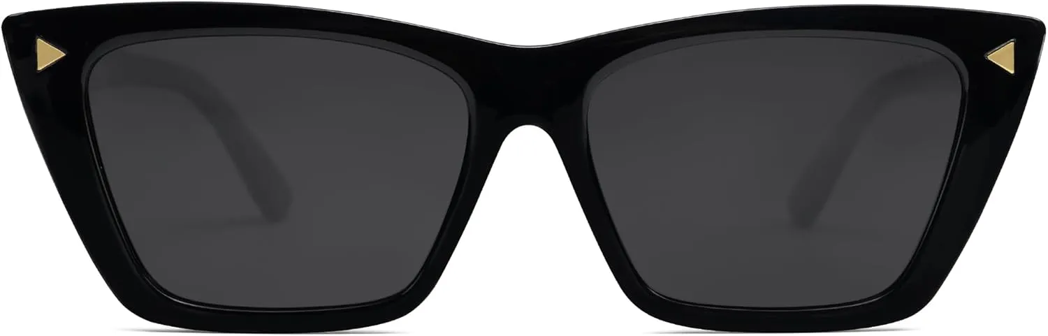 SOJOS Trendy Sunglasses Womens Cute Cat Eye Polarized Square Women Designer Shades SJ2297