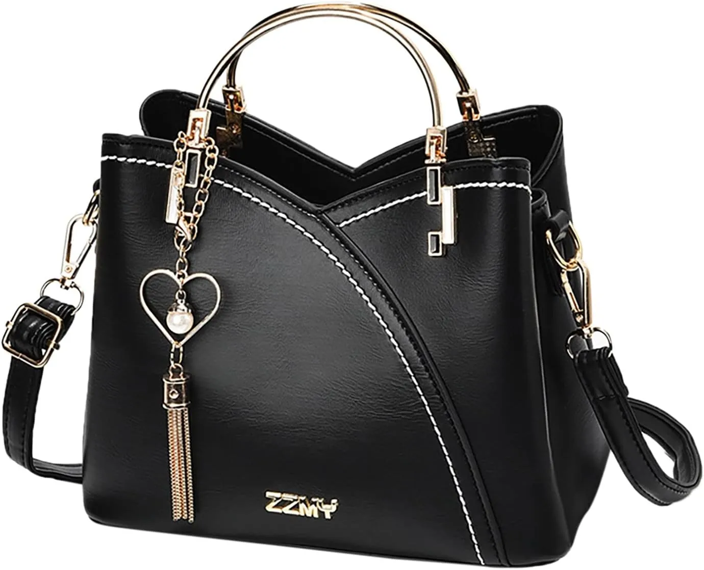 Spring And Summer Trendy Bags Ladies Handbag Shoulder Messenger Bags Fashion Womens Huge Messenger Bag (Black, One Size)