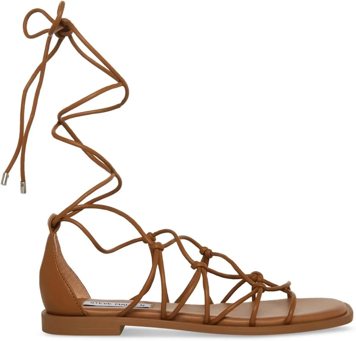 Steve Madden Womens Ainsley Faux Leather Caged Gladiator Sandals