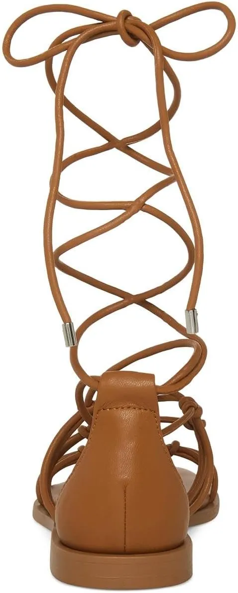 Steve Madden Womens Ainsley Faux Leather Caged Gladiator Sandals