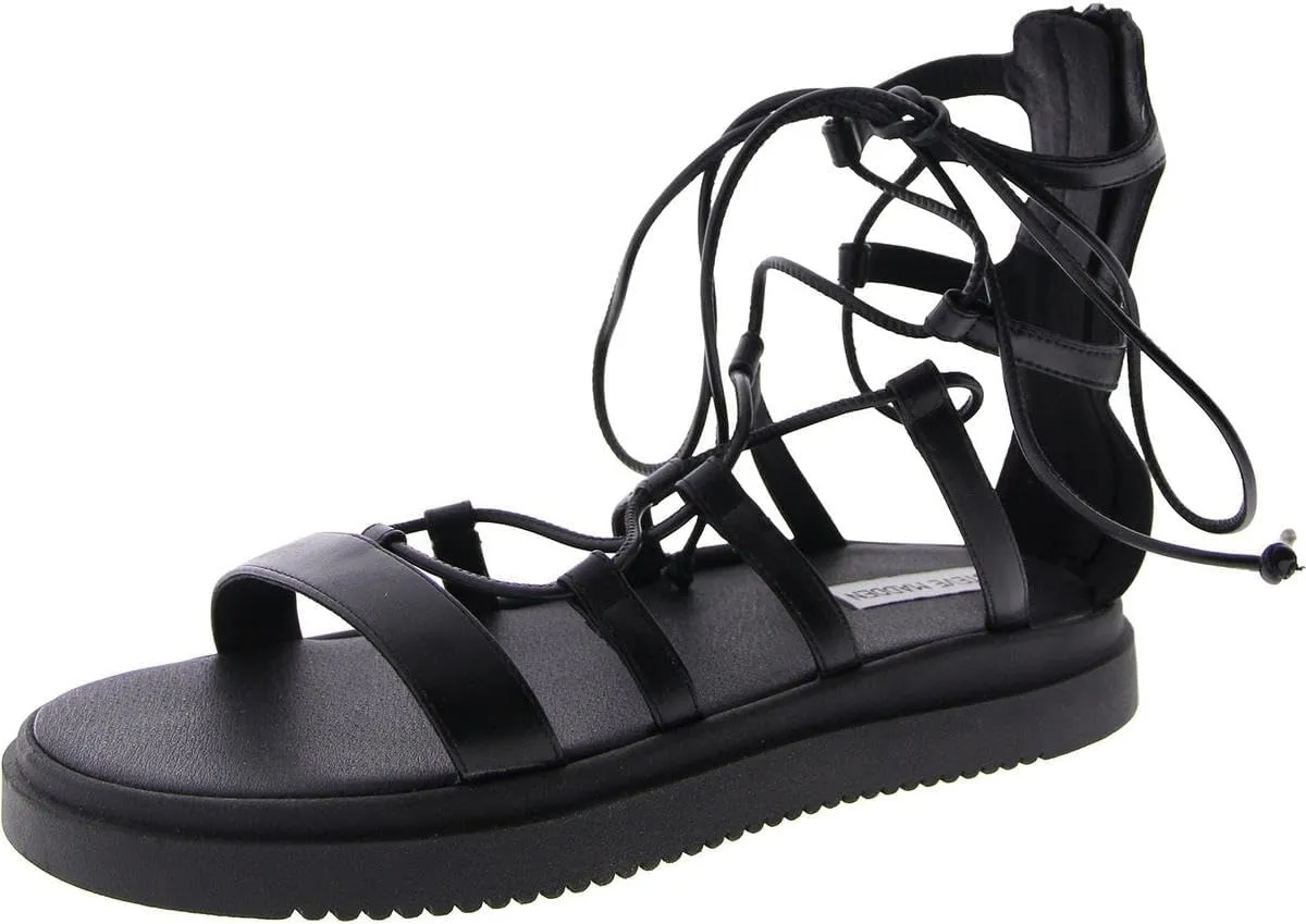 Steve Madden Womens Leather Strappy Gladiator Sandals