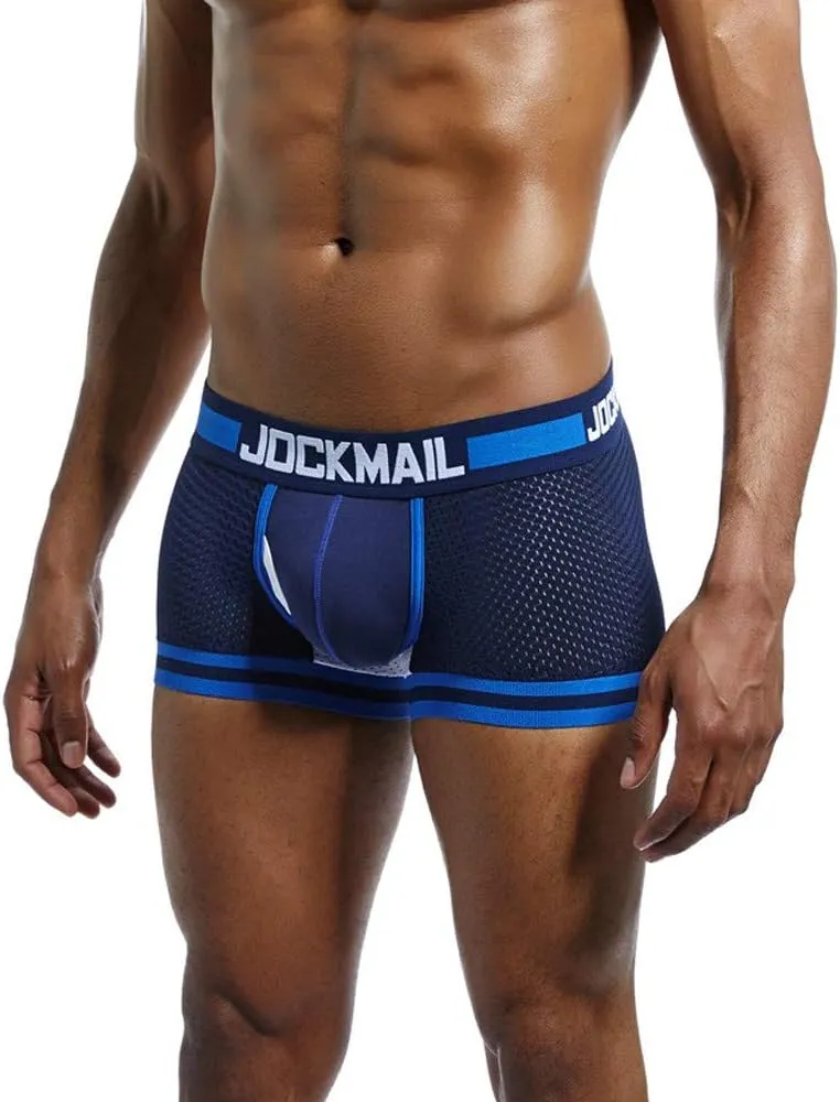 Support Pouch Men's Boxer Briefs Pack, Anti-Chafing, Moisture-Wicking Underwear, Odor Control Mesh Open Fly Panties