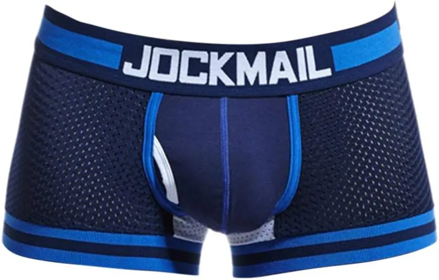 Support Pouch Men's Boxer Briefs Pack, Anti-Chafing, Moisture-Wicking Underwear, Odor Control Mesh Open Fly Panties