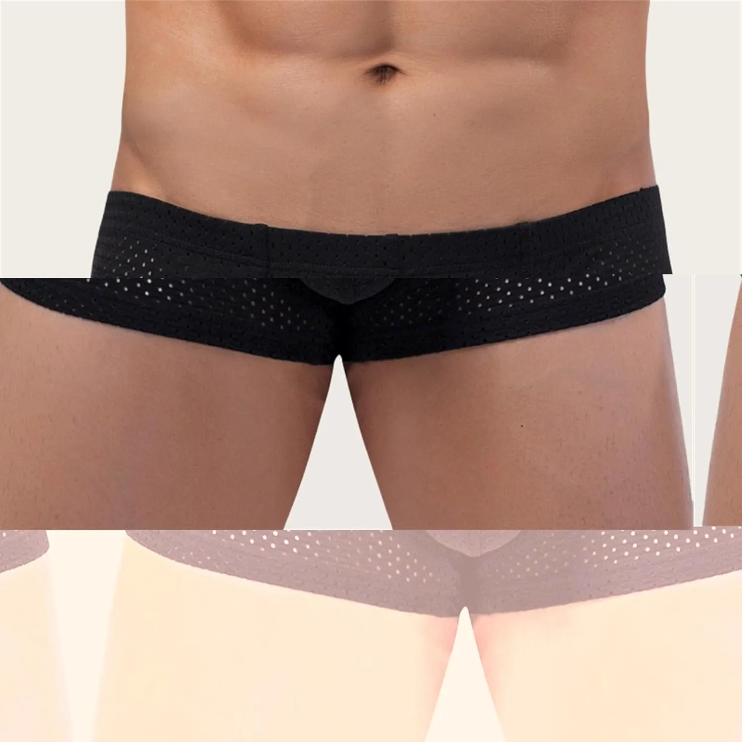 Thatrich Boxer Briefs for Men Mesh Up Lightweight Breathable Underwear Casual Quick Dry Shorts Slim Fit Stretch Shorts Comfy