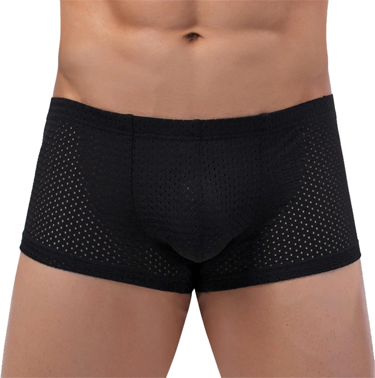 Thatrich Boxer Briefs for Men Mesh Up Lightweight Breathable Underwear Casual Quick Dry Shorts Slim Fit Stretch Shorts Comfy