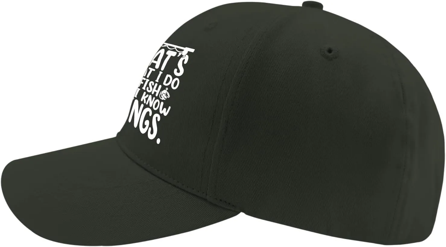 That's What I Do I Fish and Know Things Trucker Hat Mens Trucker Hat AllBlack Men Hats Gifts for Son Baseball Caps