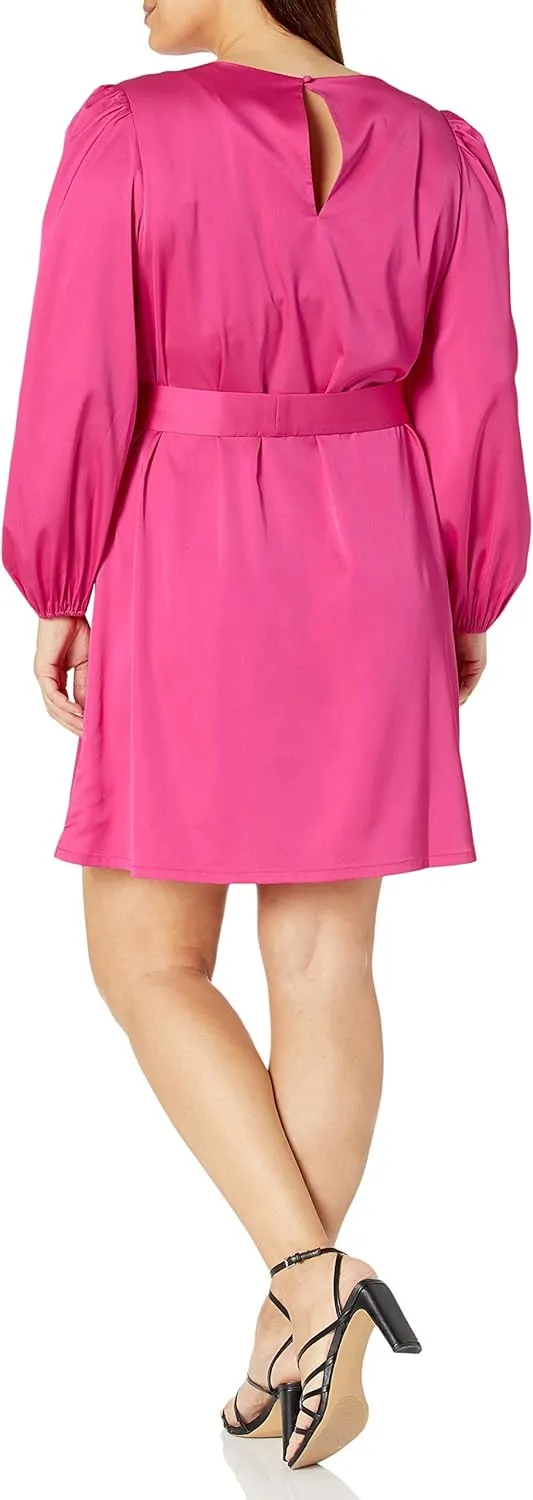The Drop Women's @shopdandy Belted Silky Stretch Dress