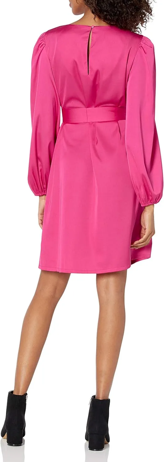 The Drop Women's @shopdandy Belted Silky Stretch Dress
