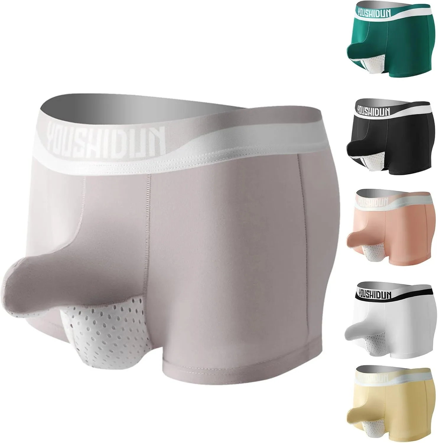 Underwear For Men Pack 6 Pack Elephant Nose Comfortable Boxer Briefs Men Ice Nylon Breathable Underpants Trunks