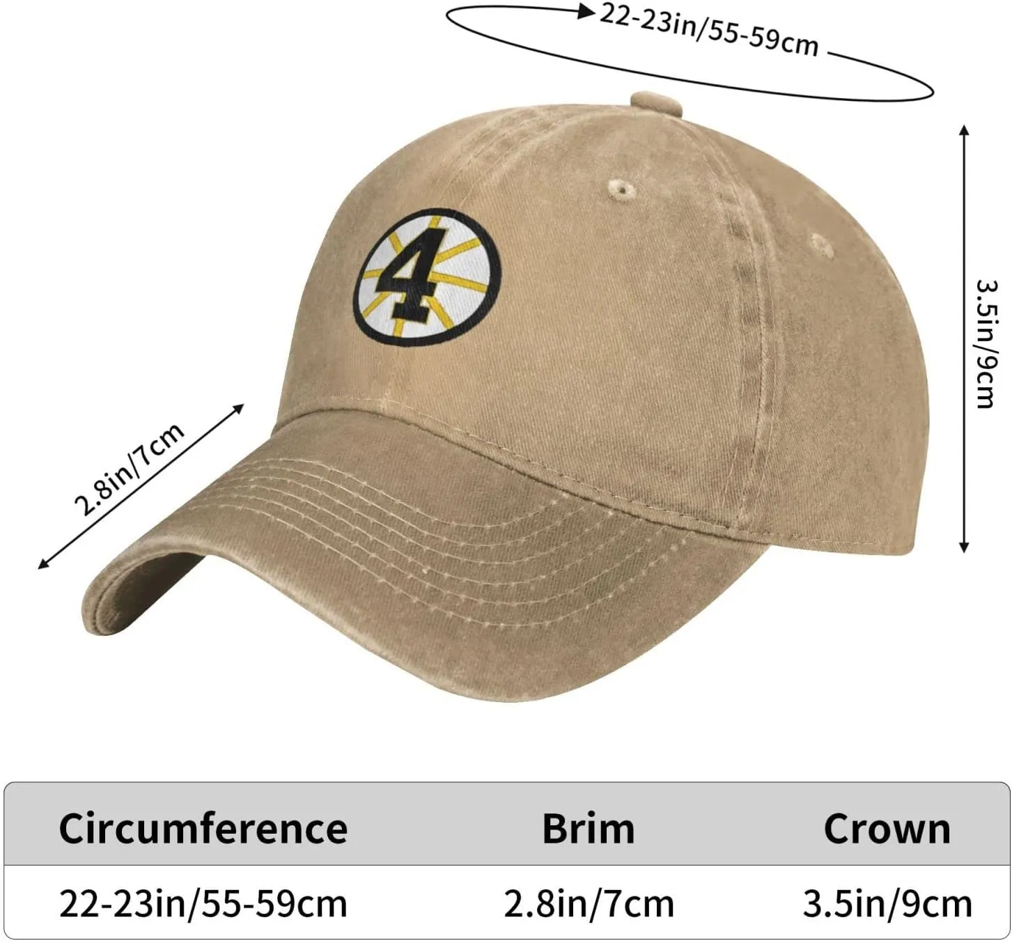 Unisex Classic Bobby-Orr-Retired-Number Adjustable Baseball Cap White