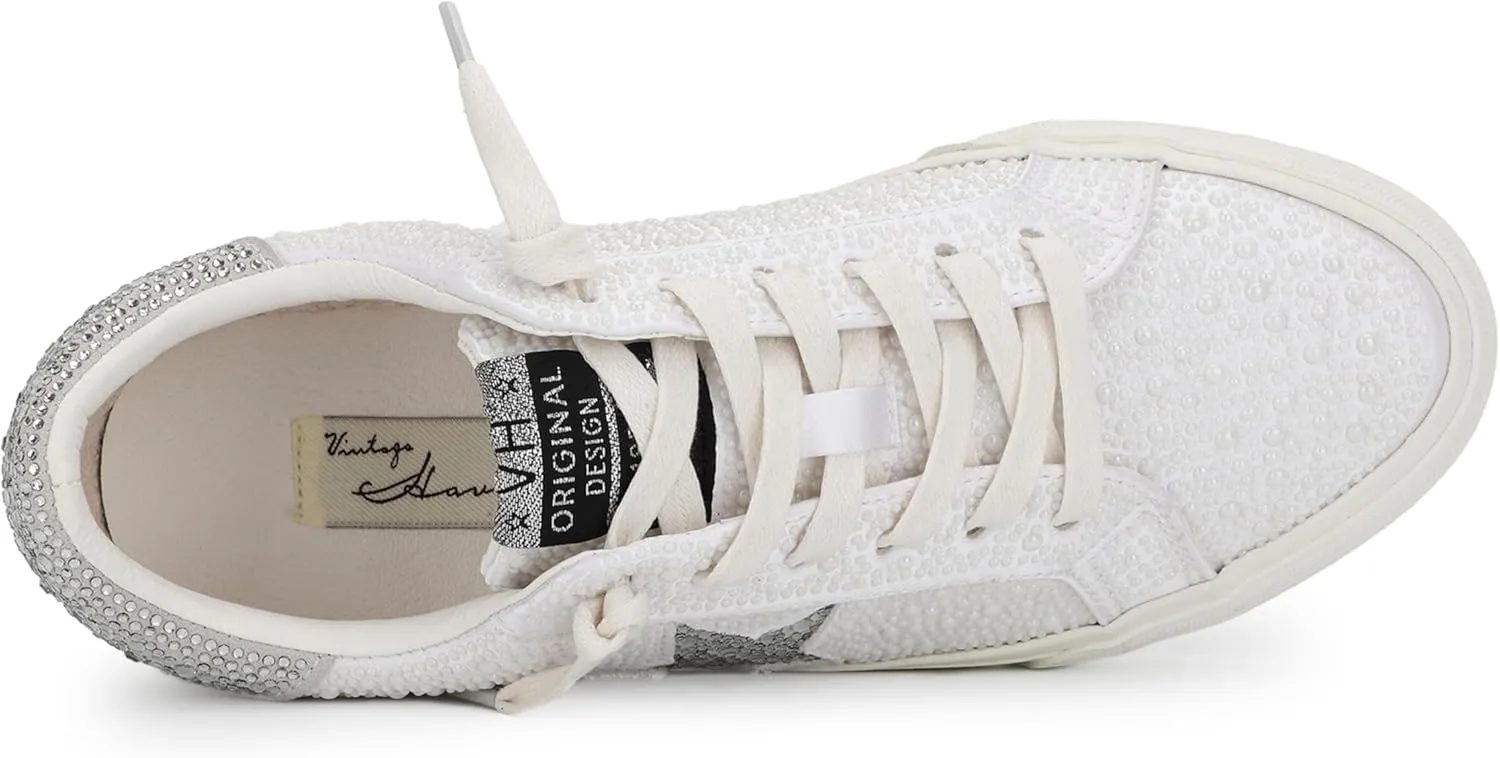 Vintage Havana Grande Womens Fashion Sneakers | Star Tennis Shoes Womens | Low Top Slip On | Walking Comfortable Casual