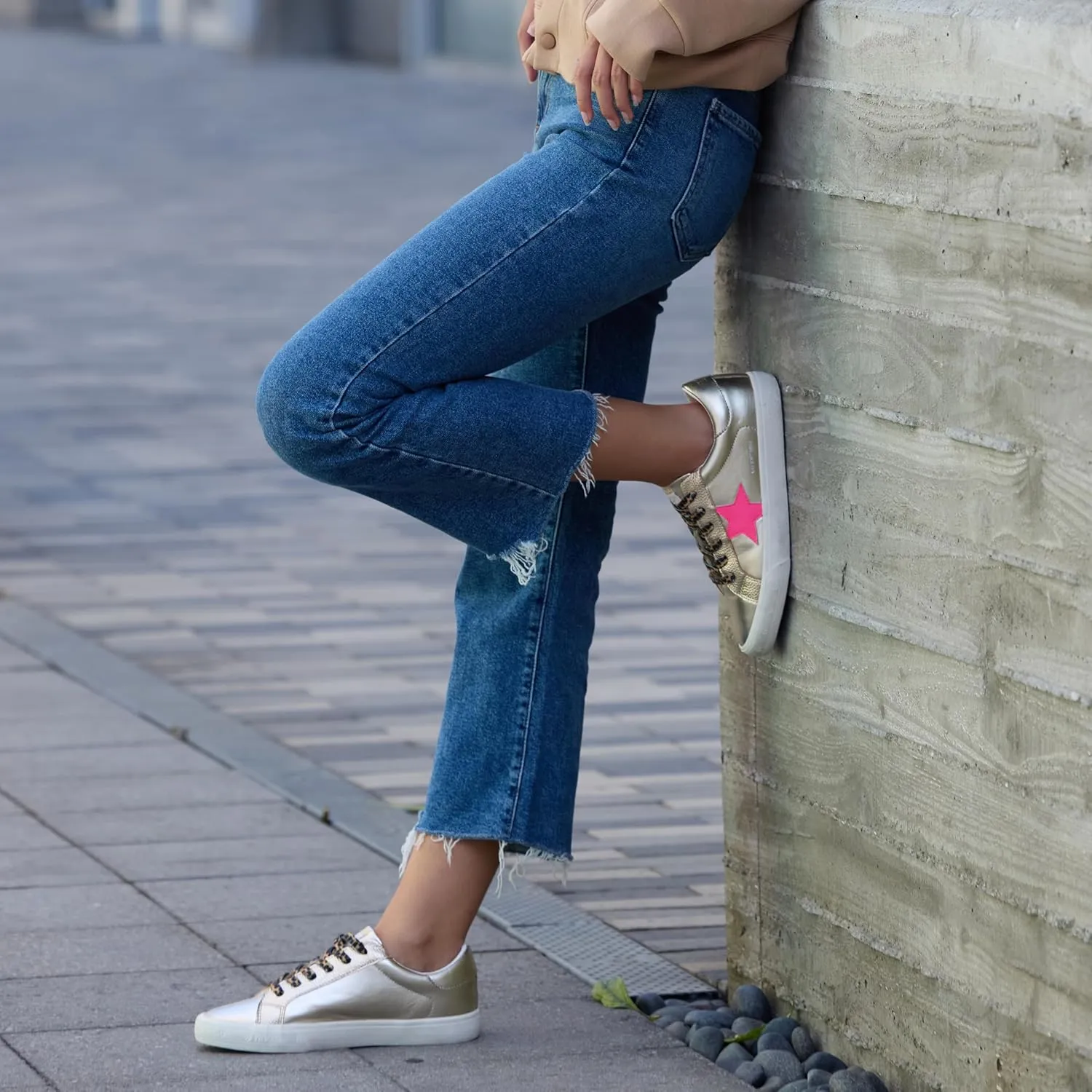 Vintage Havana Grande Womens Fashion Sneakers | Star Tennis Shoes Womens | Low Top Slip On | Walking Comfortable Casual