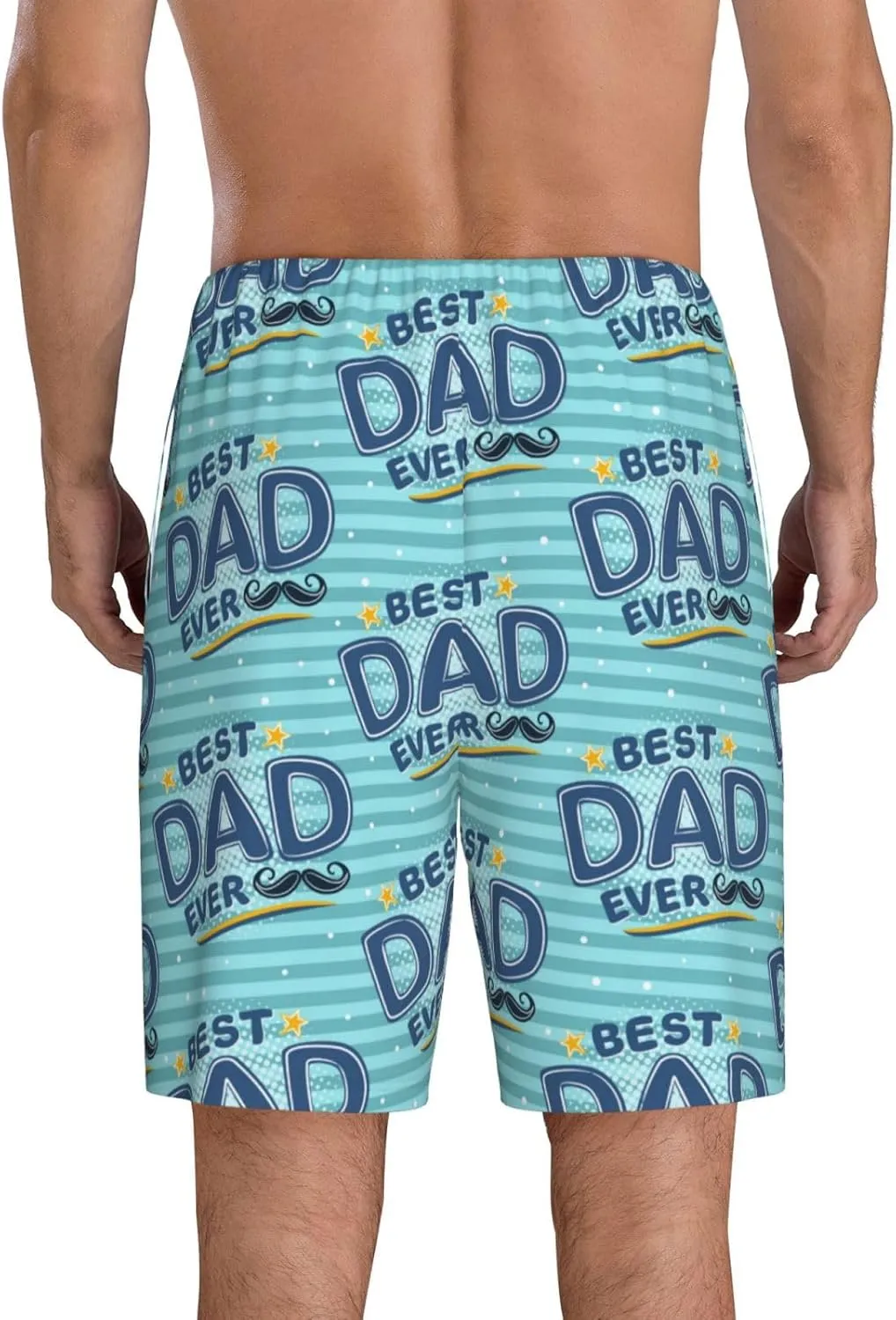 Vosery Mens Pajama Pants - Best Dad Ever Comfy Sleep Shorts Mens Pajama Shorts, Mens Lounge Shorts Pj Pants