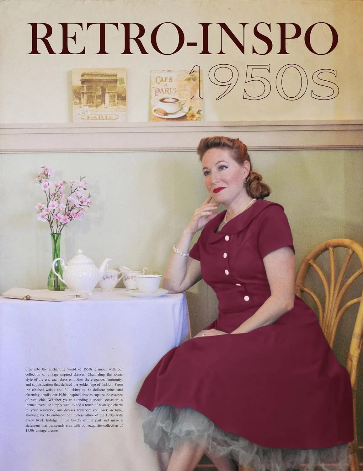 Wedtrend Women's 1950s Vintage Audrey Hepburn Style Cocktail Swing Dresses