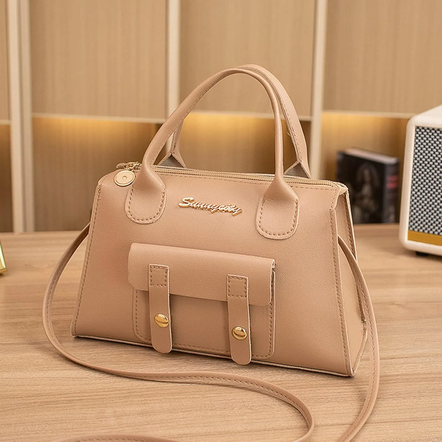 Women Messenger Bag Fashion New Pattern Solid Simple Handbag Shoulder Bags Purpose High Capacity (Beige, One Size)