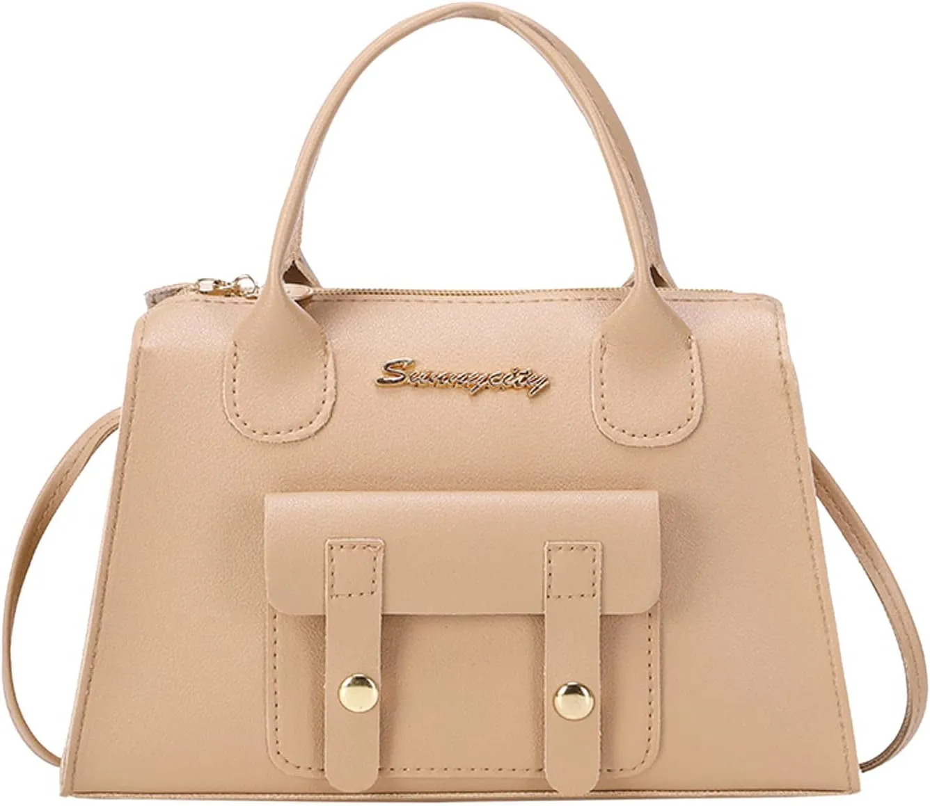 Women Messenger Bag Fashion New Pattern Solid Simple Handbag Shoulder Bags Purpose High Capacity (Beige, One Size)