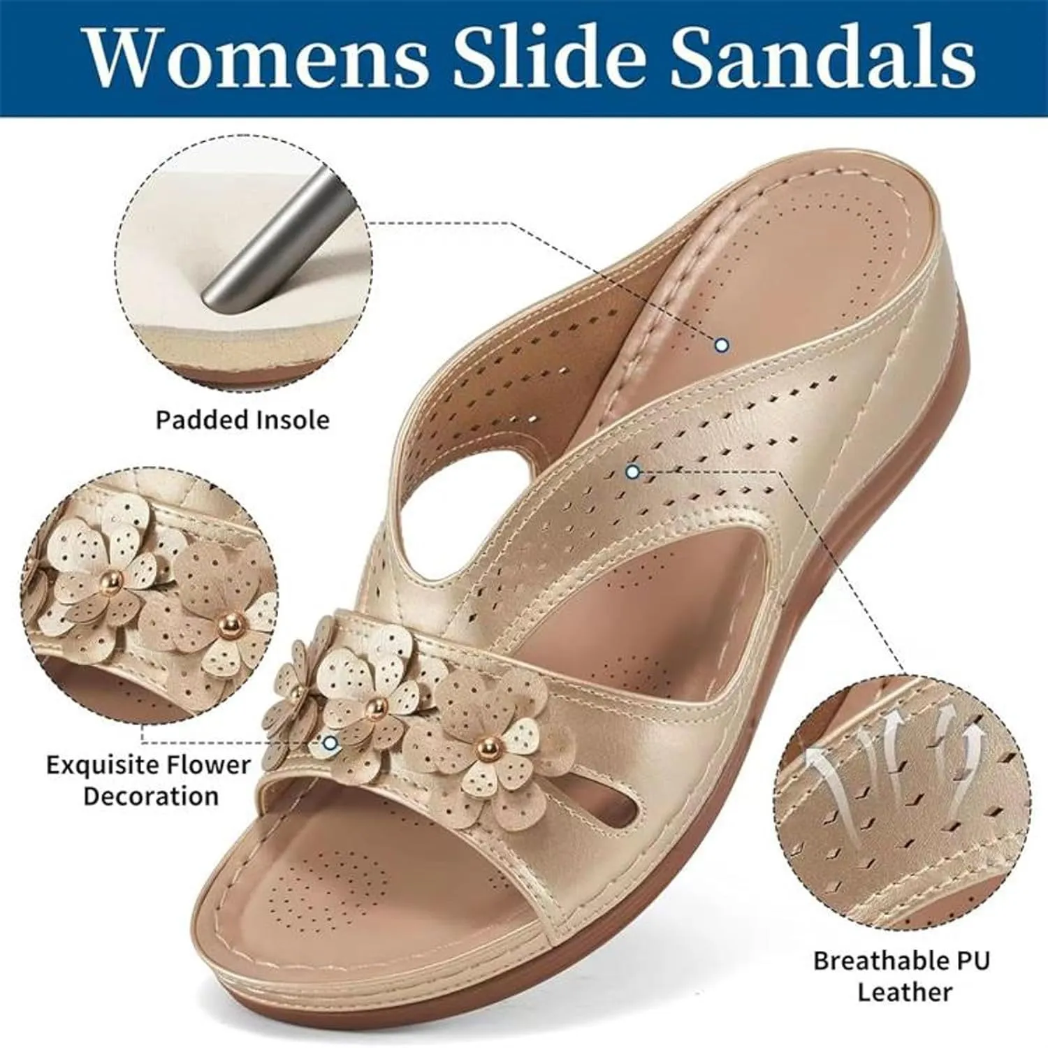 Women Wedge Sandals Dressy Wedge Sandals for Women Arch Support Women's Sandal Dressy Womens Sandal Comfortable