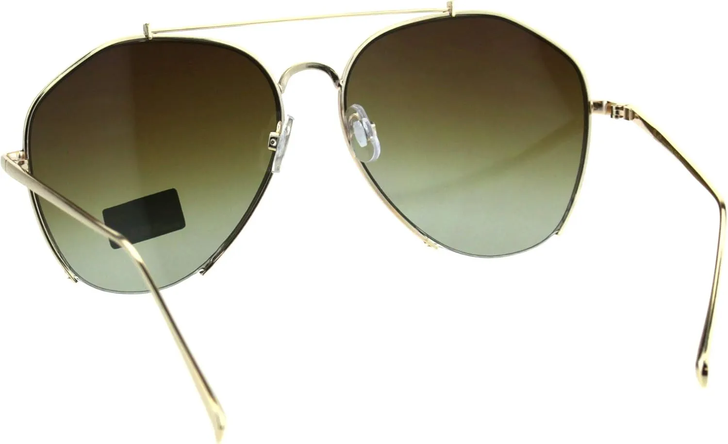 Womens Aviator Sunglasses Stylish Angled Bottom Frame Cut UV 400