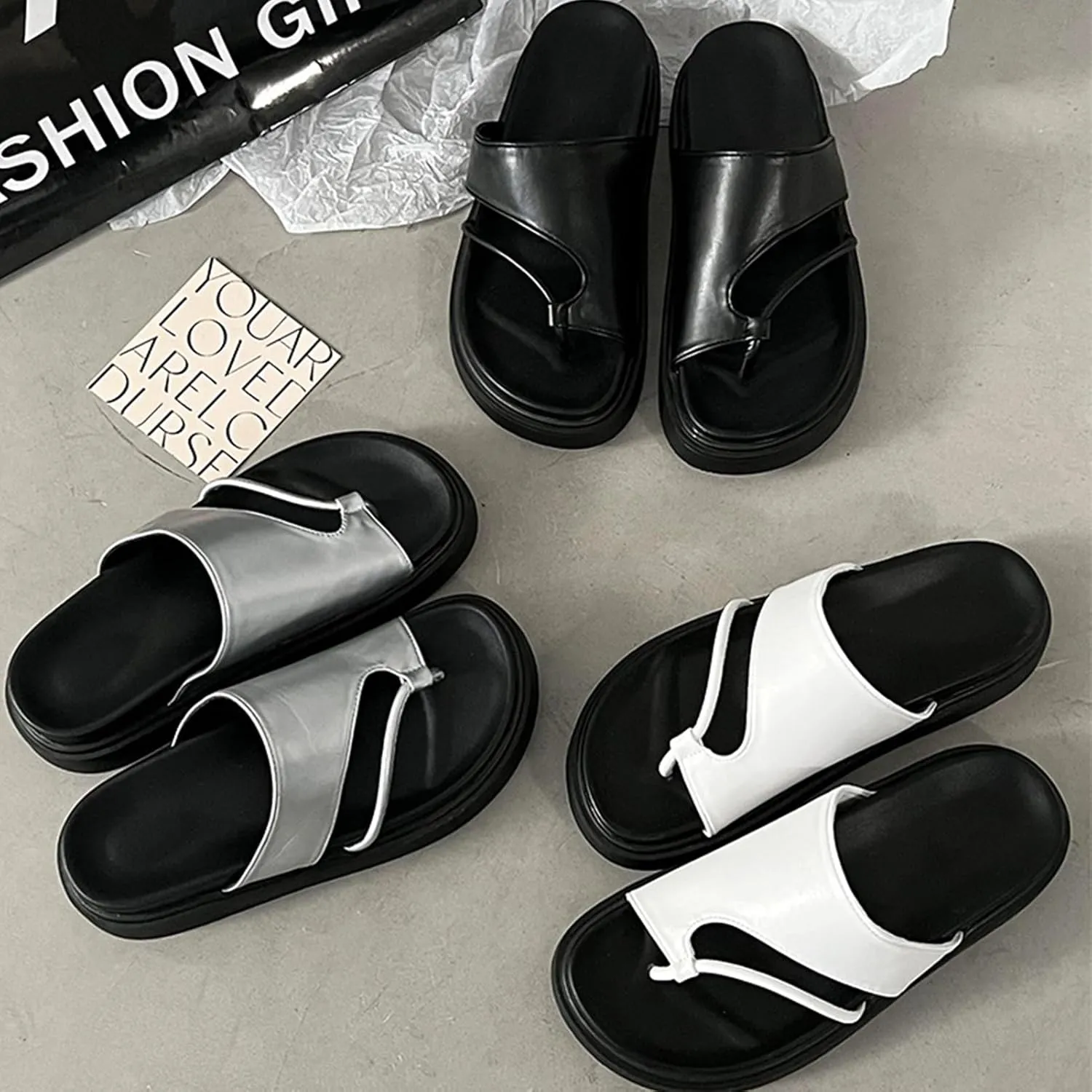 Womens Casual Flip Flops Yoga Mat Comfortable Cushion Arch Support Walking Thong Sandals Lightweight Womens Orthopedic Walking Sandals, Non-Slip Summer Beach Slippers
