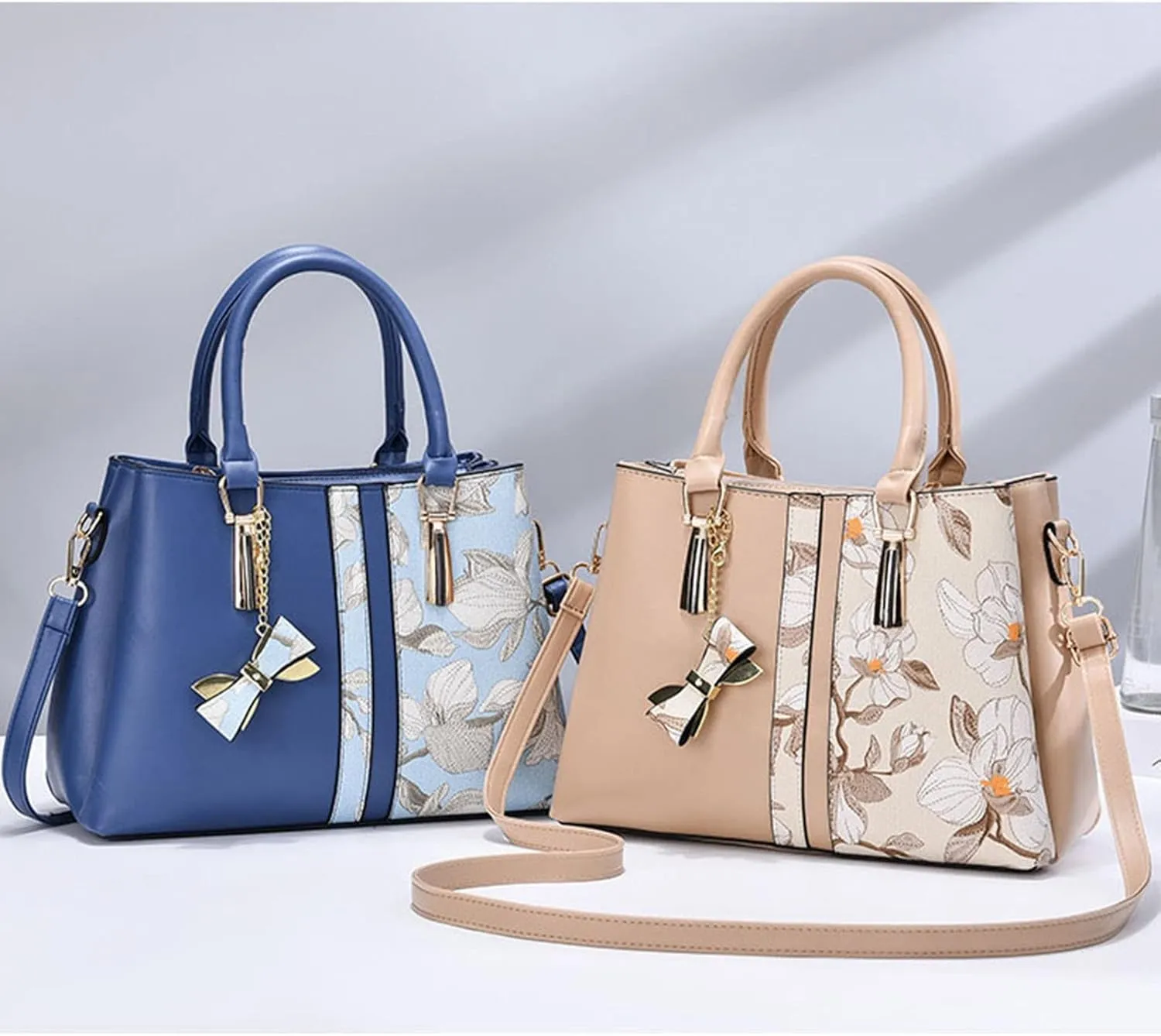 Women's Classic Satchel Bags Small Crossbody Bags Classic Double Zip Top Satchel Bag Versatile Travel Purse(Khaki)