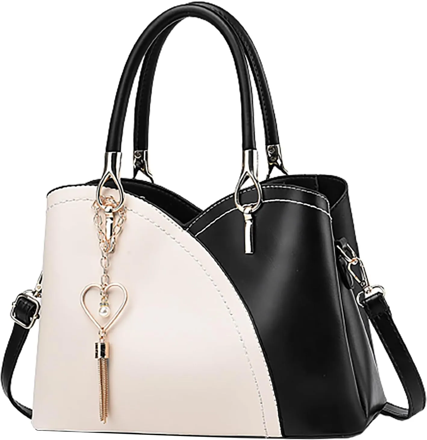 Women's Fashion Colored Handbag Large Capacity Soft Leather Women's Bag Single Leather Shoulder Bag (BK1, One Size)