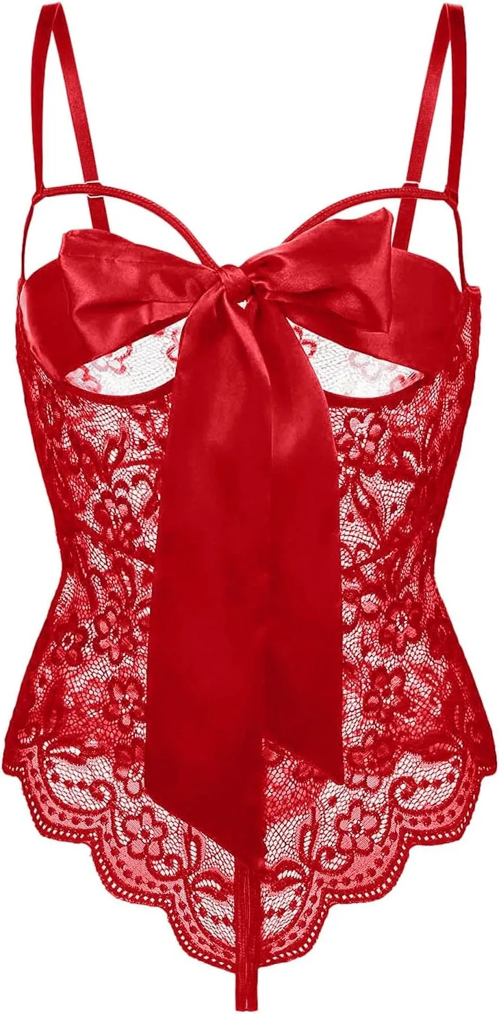 Womens Lingerie Lace Tummy Control Lingerie for Women Corset Lingerie Sets Romper Sexy Corset Lingerie for Women
