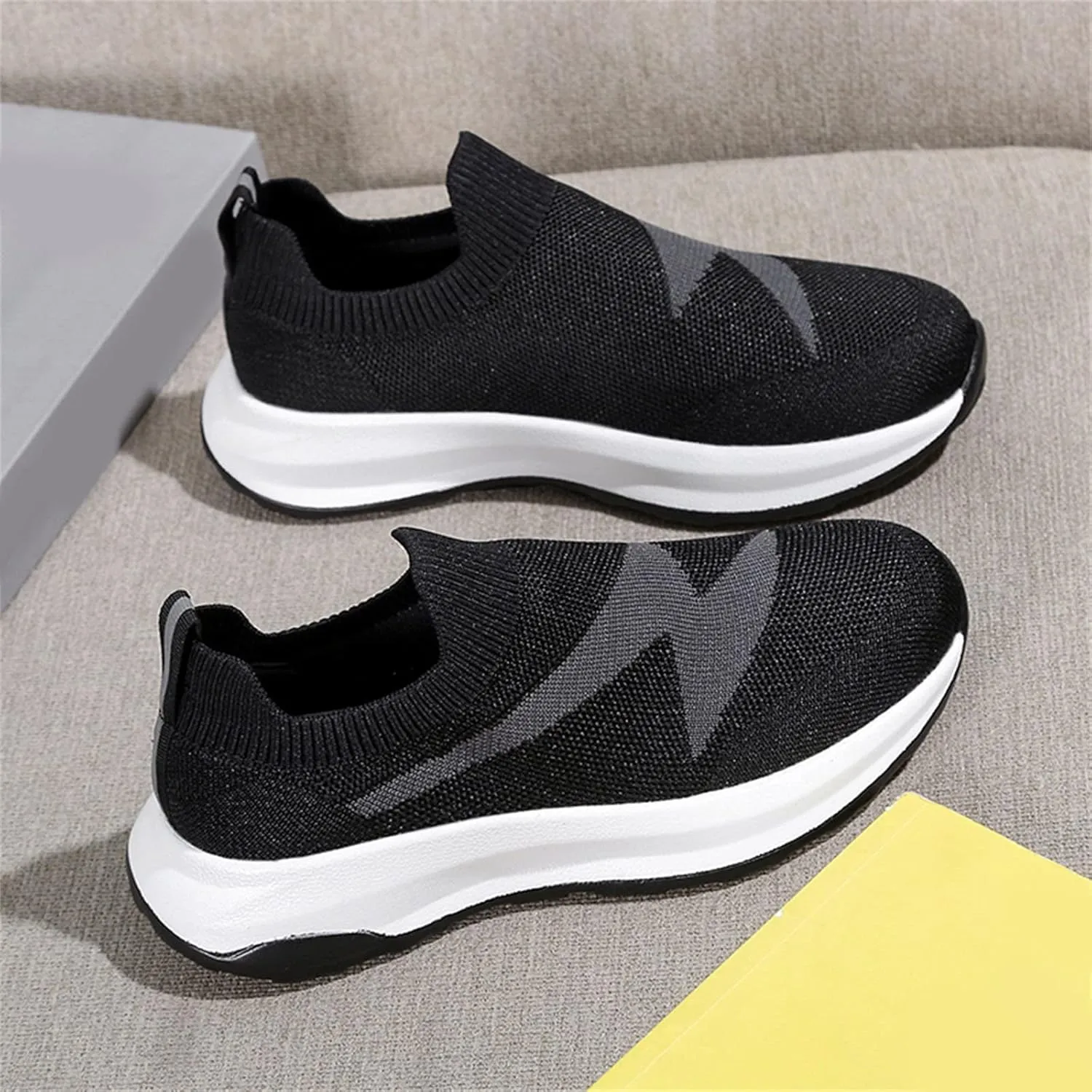 Womens Orthopedic Diabetic Walking Shoes Slip On Sneakers with Arch Support Comfortable Casual Loafers Plantar Fasciitis Foot Pain Relief