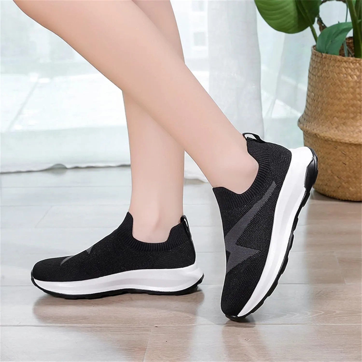 Womens Orthopedic Diabetic Walking Shoes Slip On Sneakers with Arch Support Comfortable Casual Loafers Plantar Fasciitis Foot Pain Relief