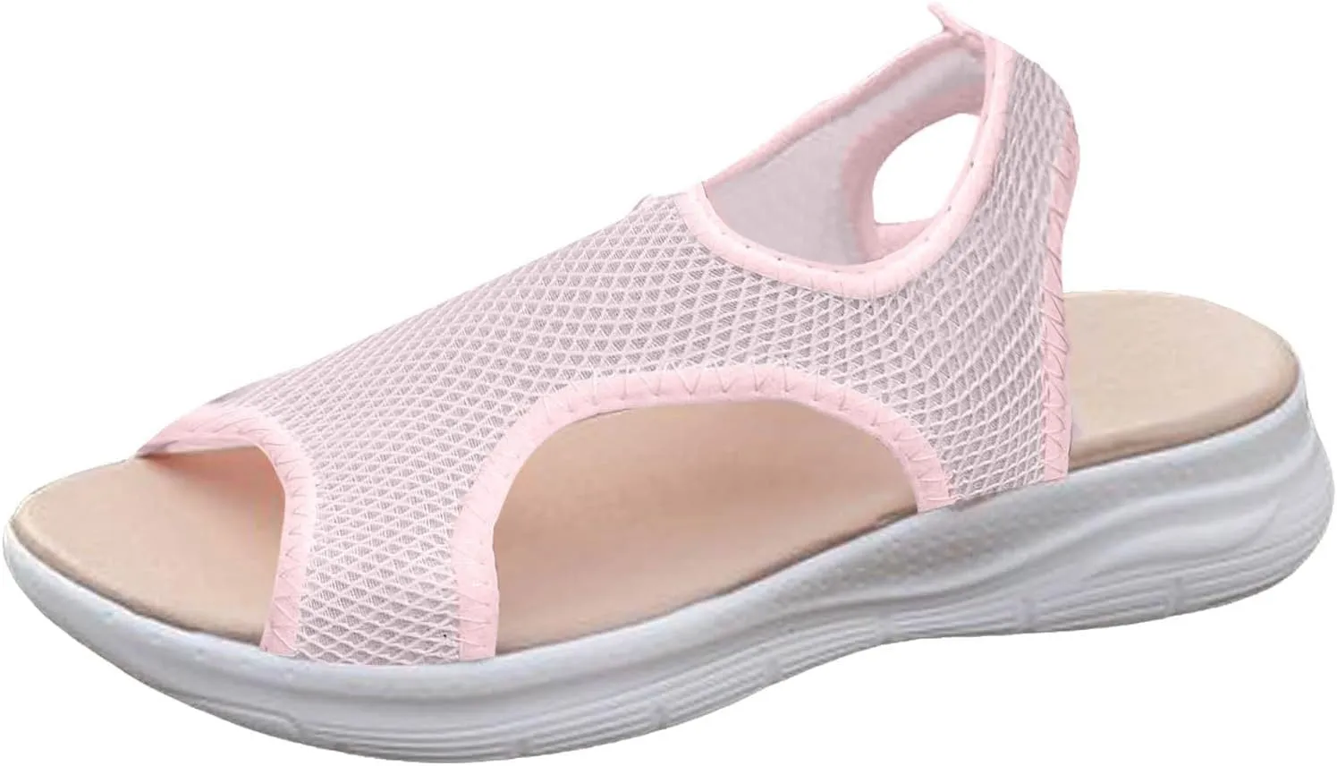 Womens Platform Sandals Leather Platform Sandals Summer Low Wedges Womens Comfortable Open Toe Sandal
