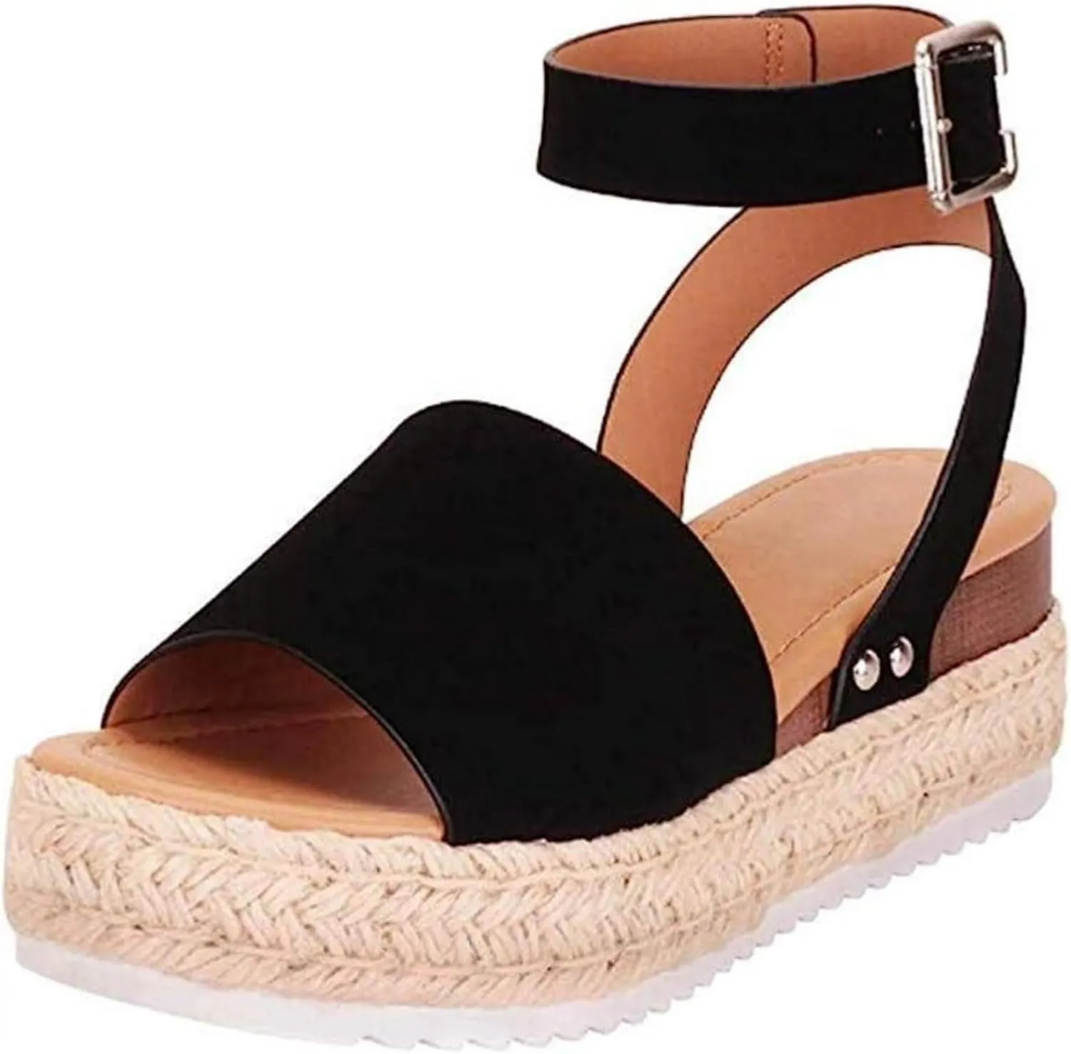 Womens Sandals Dressy Casual Wedge Platform Espadrilles Sandals Strappy Comfortable Summer Beach Walking Dress Shoes