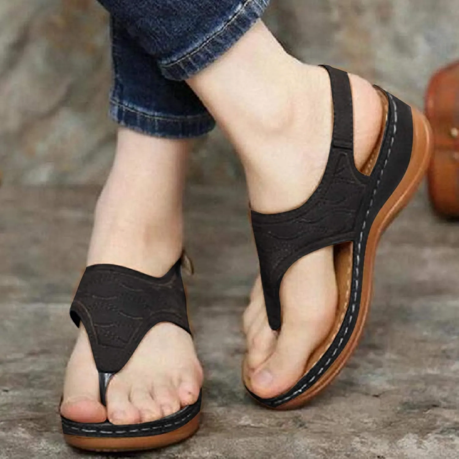 Women's Summer Fashion Sandals Summer Low Wedges Womens Comfortable Open Toe Sandal Banquet Sandals for Women