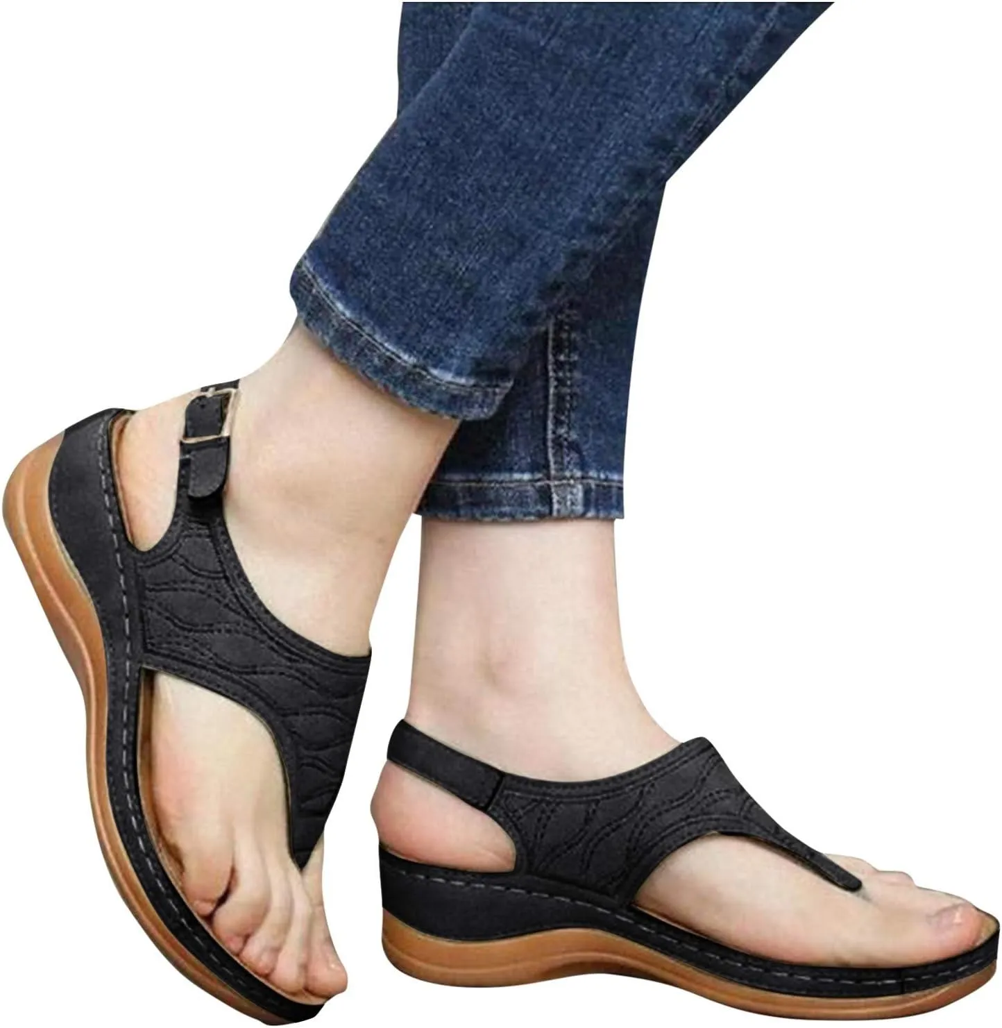 Women's Summer Fashion Sandals Summer Low Wedges Womens Comfortable Open Toe Sandal Banquet Sandals for Women